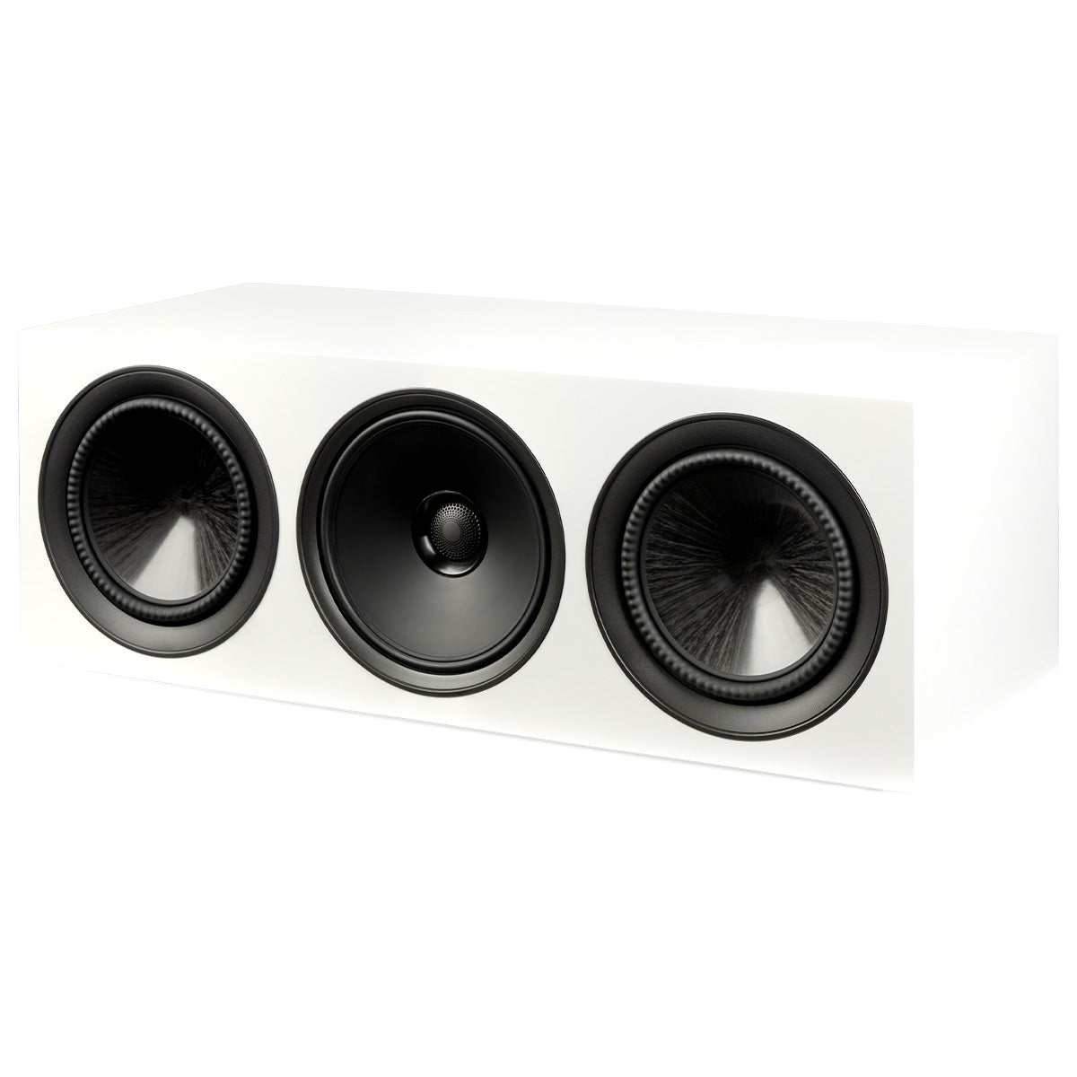 Paradigm Premier 520LCR V2 LCR Speaker - Each satin white angled front view without grille