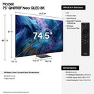 Samsung QN990F 8K Neo QLED Mini LED Smart TV - 75 inch dimensions and what's in the box