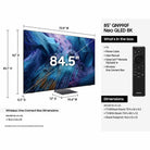 Samsung QN990F 8K Neo QLED Mini LED Smart TV - 85 inch dimensions and what's in the box