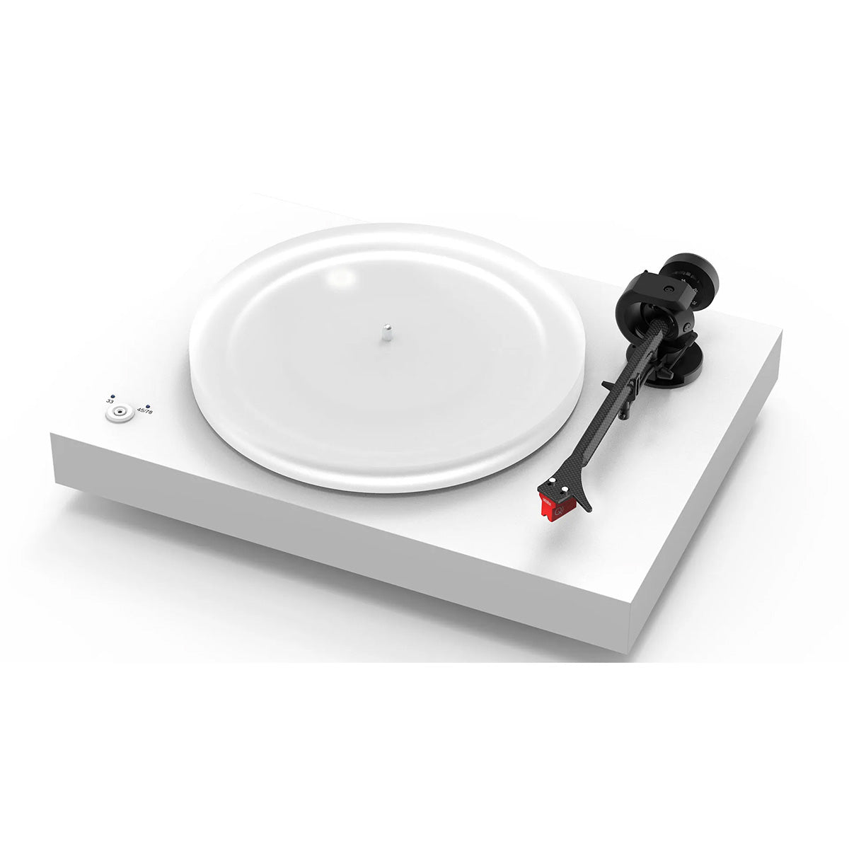 Pro-Ject X2 B Balanced Turntable - white - angled front view