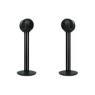 Devialet Phantom Ultimate 98 dB High-End Connected Speaker - Deep Forest - pair of speakers on Deep Forest Devialet Tree stands angled inward