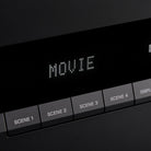 Yamaha RX300A 5.2-Channel AV Receiver - detail of front display showing "MOVIE" with buttons below