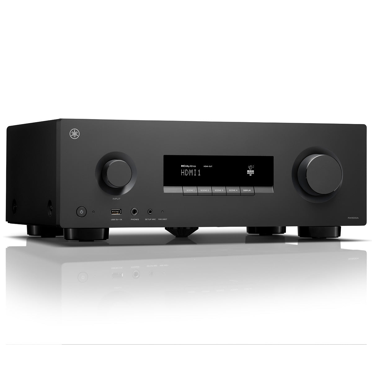 Yamaha RX500A 5.2-Channel AV Receiver - front view angled right