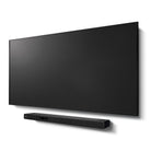 Yamaha True X Surround 90A Soundbar/Surround Sound System - soundbar wall mounted below TV