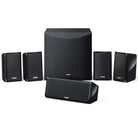 Yamaha YHT-4970U 5.1-Channel Home Theater System - front view of all speakers with center channel to front angled left
