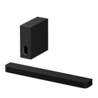 Sony BRAVIA Theater Bar 7 Soundbar front top and side view angled left to front with subwoofer behind