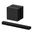 Sony BRAVIA Theater Bar 7 Soundbar front top and side view angled left to front with subwoofer behind