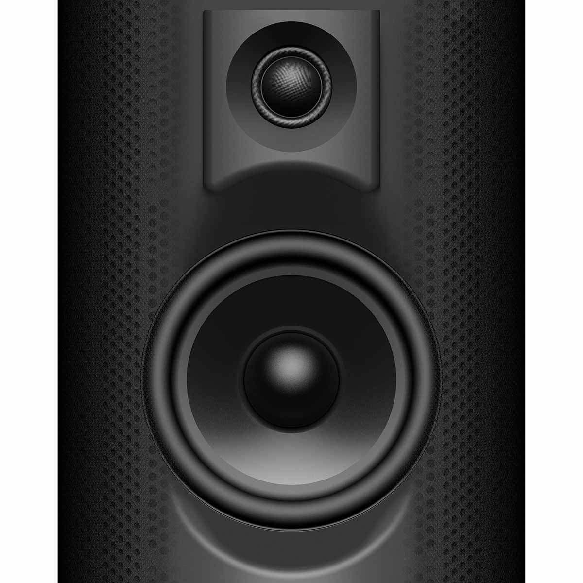 Sony BRAVIA Trio Home Theater System detail of LR speaker drivers without grille