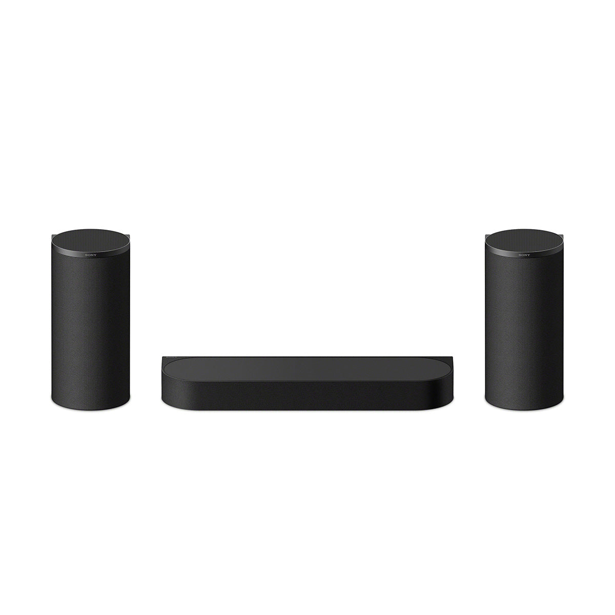 Sony BRAVIA Trio Home Theater System front view of soundbar and two speakers