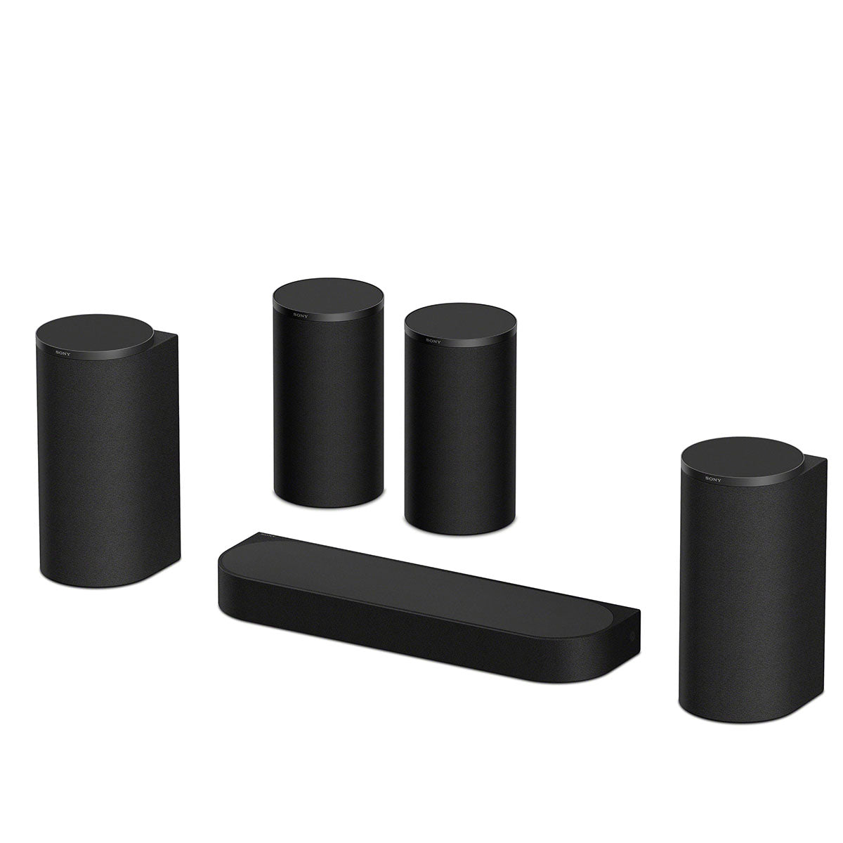 Sony BRAVIA Trio Home Theater System front view angled left with additional sold-separate speakers