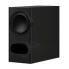 Sony BRAVIA Theater Bar 5 Soundbar front and side view of subwoofer alone with graphic showing internal speakers