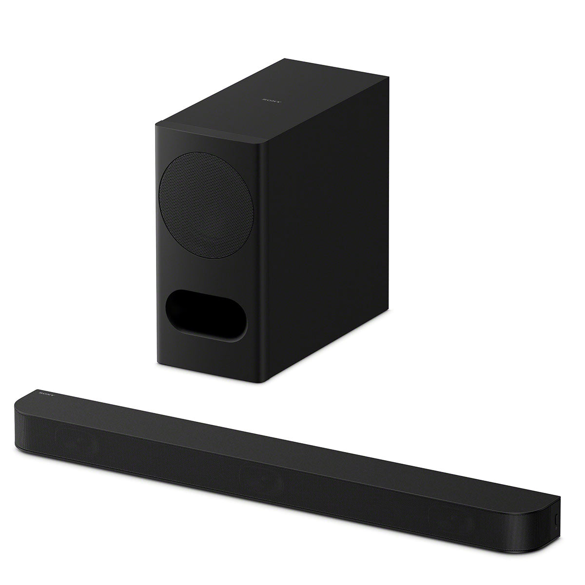 Sony BRAVIA Theater Bar 5 Soundbar with bar to front and subwoofer behind