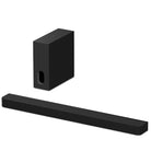 Sony BRAVIA Theater Sub 7 Wireless Subwoofer behind soundbar angled left