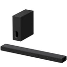 Sony BRAVIA Theater Sub 7 Wireless Subwoofer behind soundbar angled left
