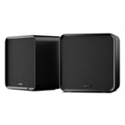 EverSolo SE100 Passive HiFi Bookshelf Speakers - Pair - front view angled left with grilles