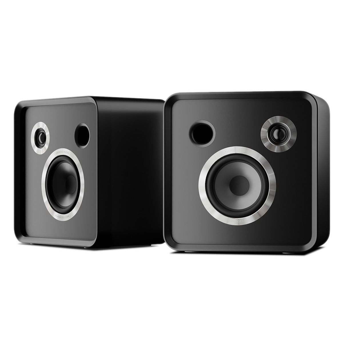 EverSolo SE100 Passive HiFi Bookshelf Speakers - Pair - front view angled left without grilles