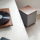 Ruark Audio RS1 Powered Subwoofer - walnut/grey - lifestyle image