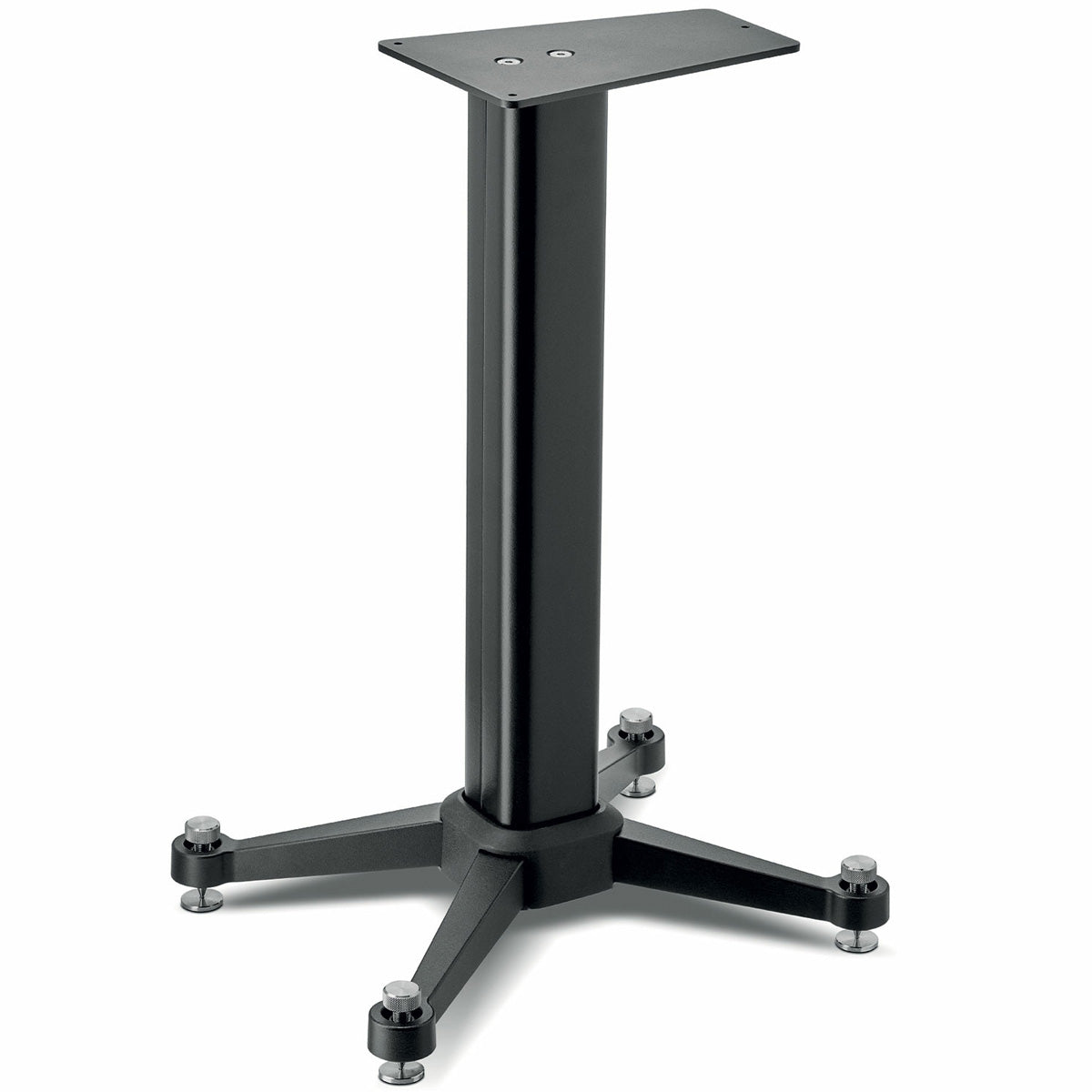Focal Kanta Center Black Speaker Stand for Kanta Center Speakers - single stand angled side view