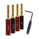 AudioQuest SureGrip® 100 Banana Speaker Connectors - Fits up to 9 AWG Speaker Cables - front view