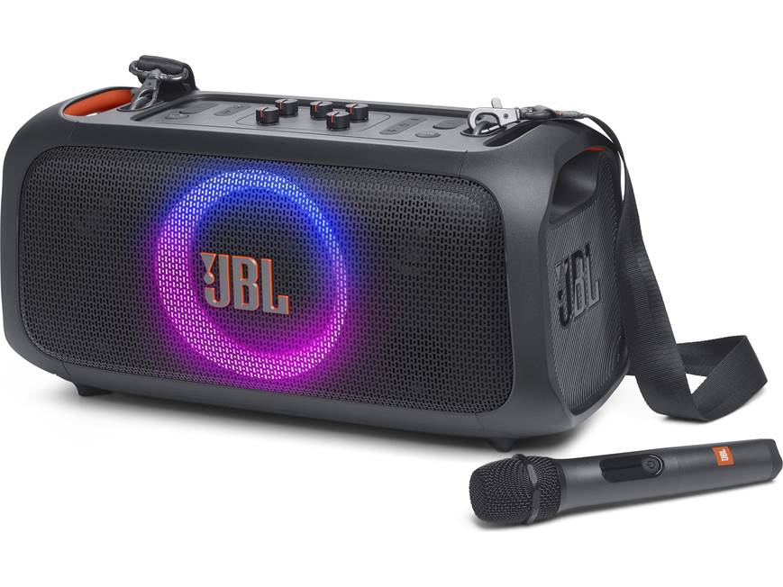 JBL PartyBox On-the-Go Portable Party Speaker with Built-In Lights and Wireless Mic - Thumbnail 2