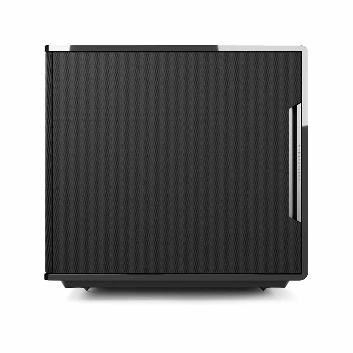 MartinLogan Grotto 15 Subwoofer - Gloss Black - side view with grille