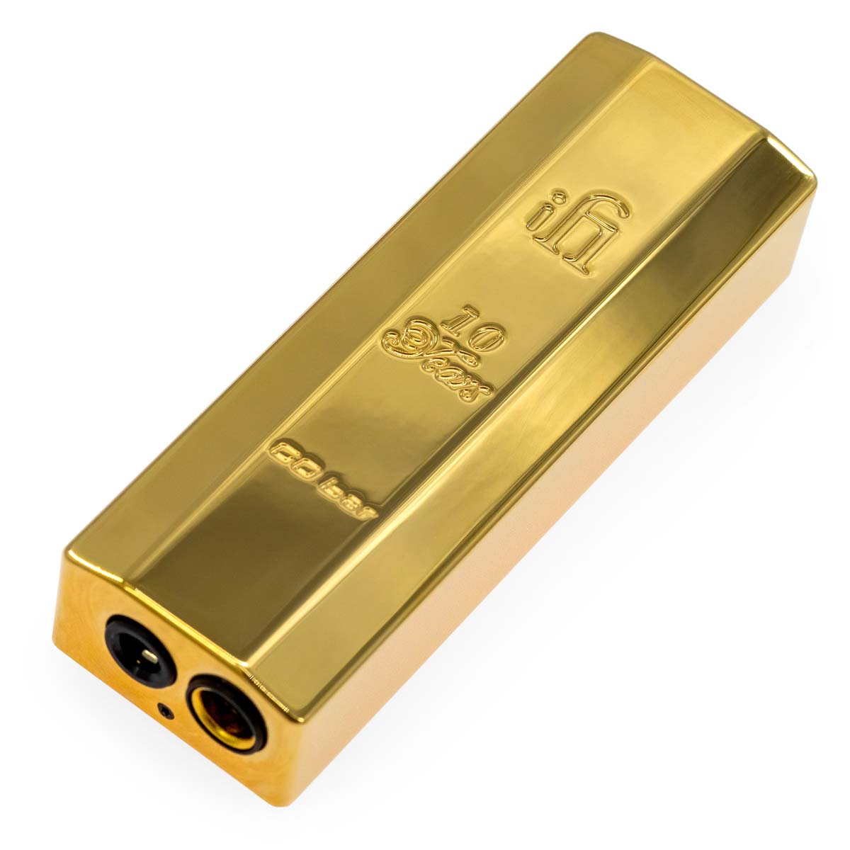 iFi GO Bar Anniversary Edition Portable Headphone Amp & DAC - Gold - angled front view