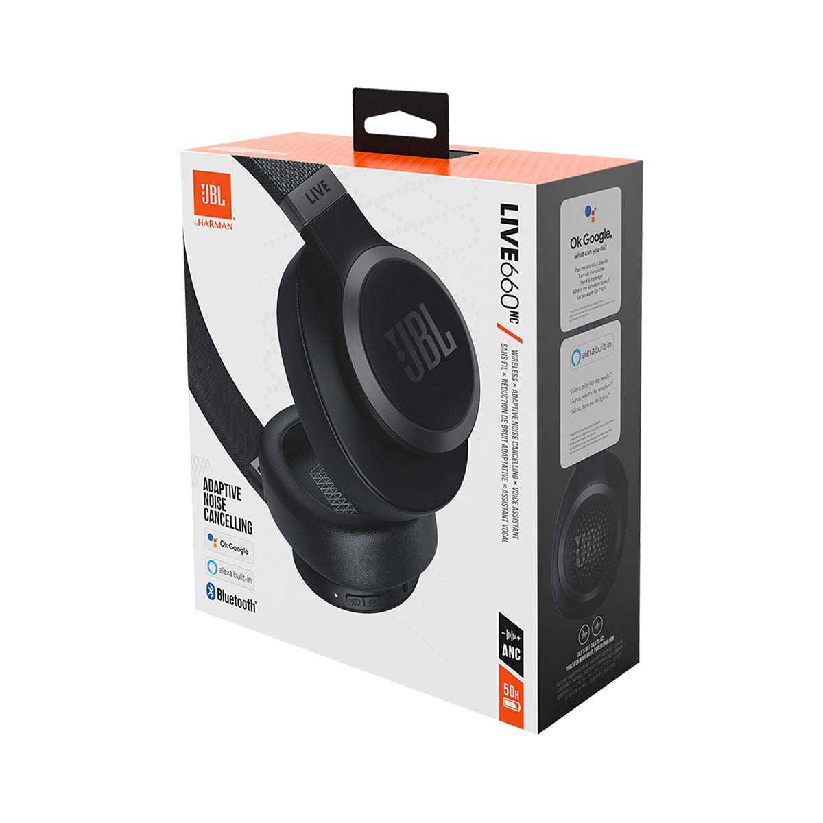 JBL - Live 660NC Wireless Noise Cancelling Over-The-Ear Headphones - Thumbnail 4