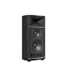 JBL Summit K2 3-Way Floorstanding Loudspeaker - single black speaker front view angled right without grille