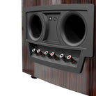 JBL Summit K2 3-Way Floorstanding Loudspeaker - single ebony speaker rear view detail of rear ports and inputs