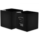 KEF KUBE12b 12-inch Bass Driver Active Subwoofer - Gloss Black - Each - front and rear view of pair