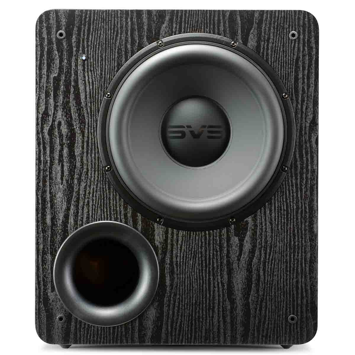 SVS PB-2000 12" Ported Subwoofer - Premium Black Ash - front view without grille