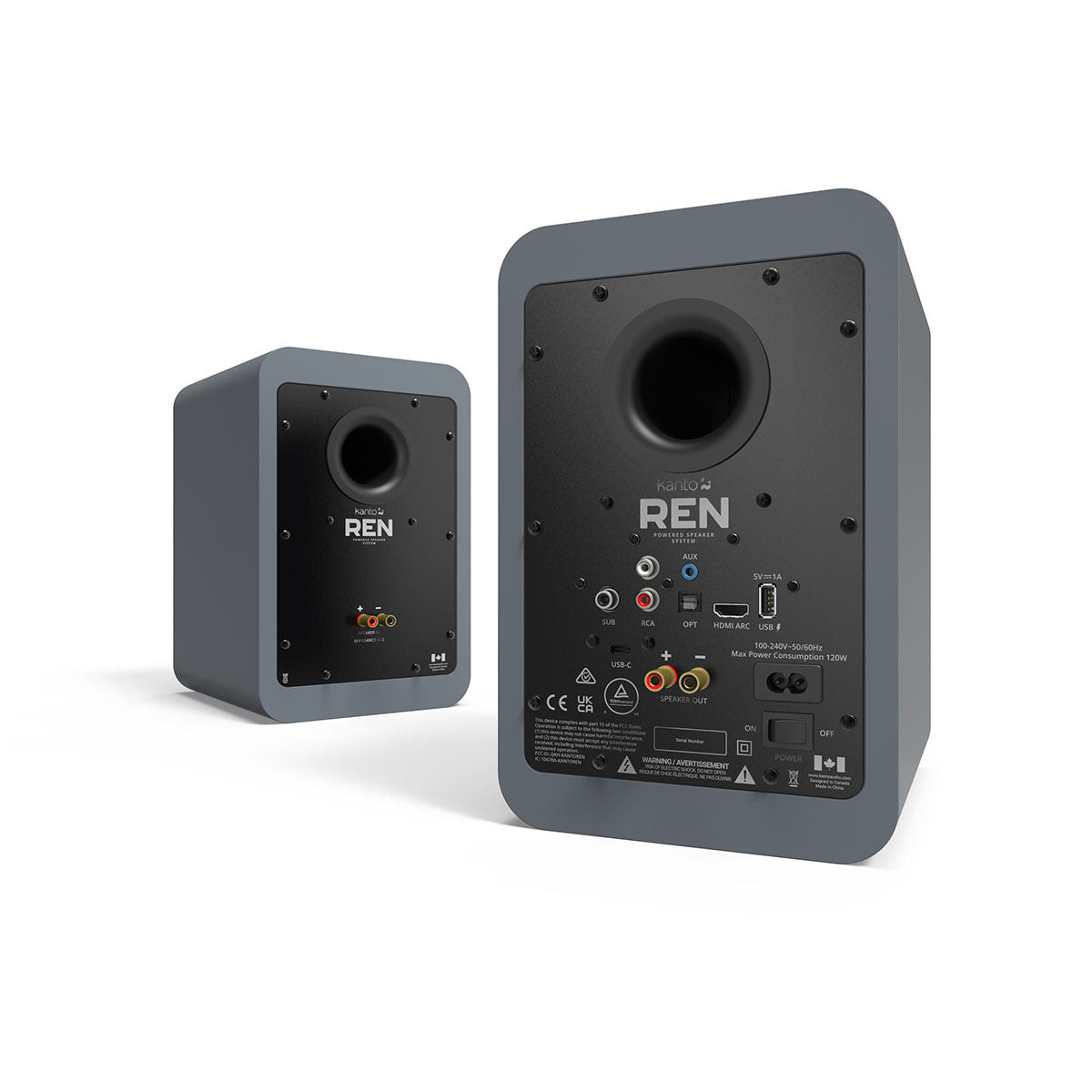 Kanto Living Ren 2-Way Active Wireless Bookshelf Speakers - Thumbnail 4