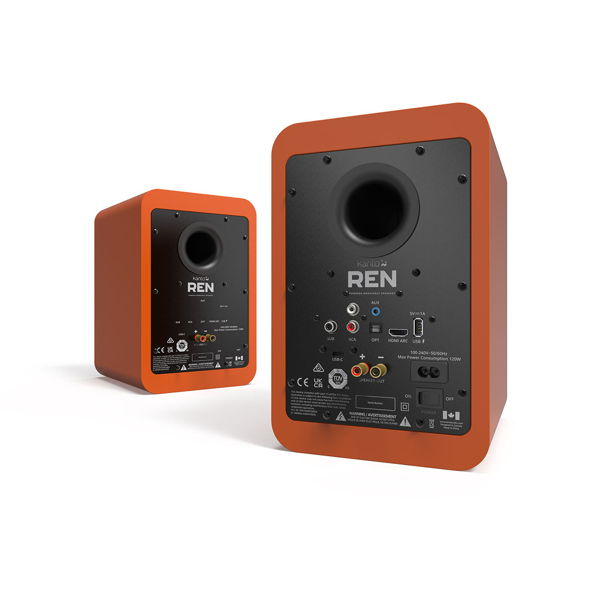 Kanto Living Ren 2-Way Active Wireless Bookshelf Speakers