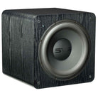 SVS SB-2000 12" Compact Sealed Subwoofer - Premium Black Ash - angled top view without grille
