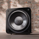 SVS SB-3000 R|Evolution 13" Subwoofer - Piano Gloss - lifestyle photo front view angled left without grille