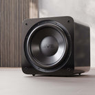 SVS SB-3000 R|Evolution 13" Subwoofer - Piano Gloss - lifestyle photo front view angled left without grille
