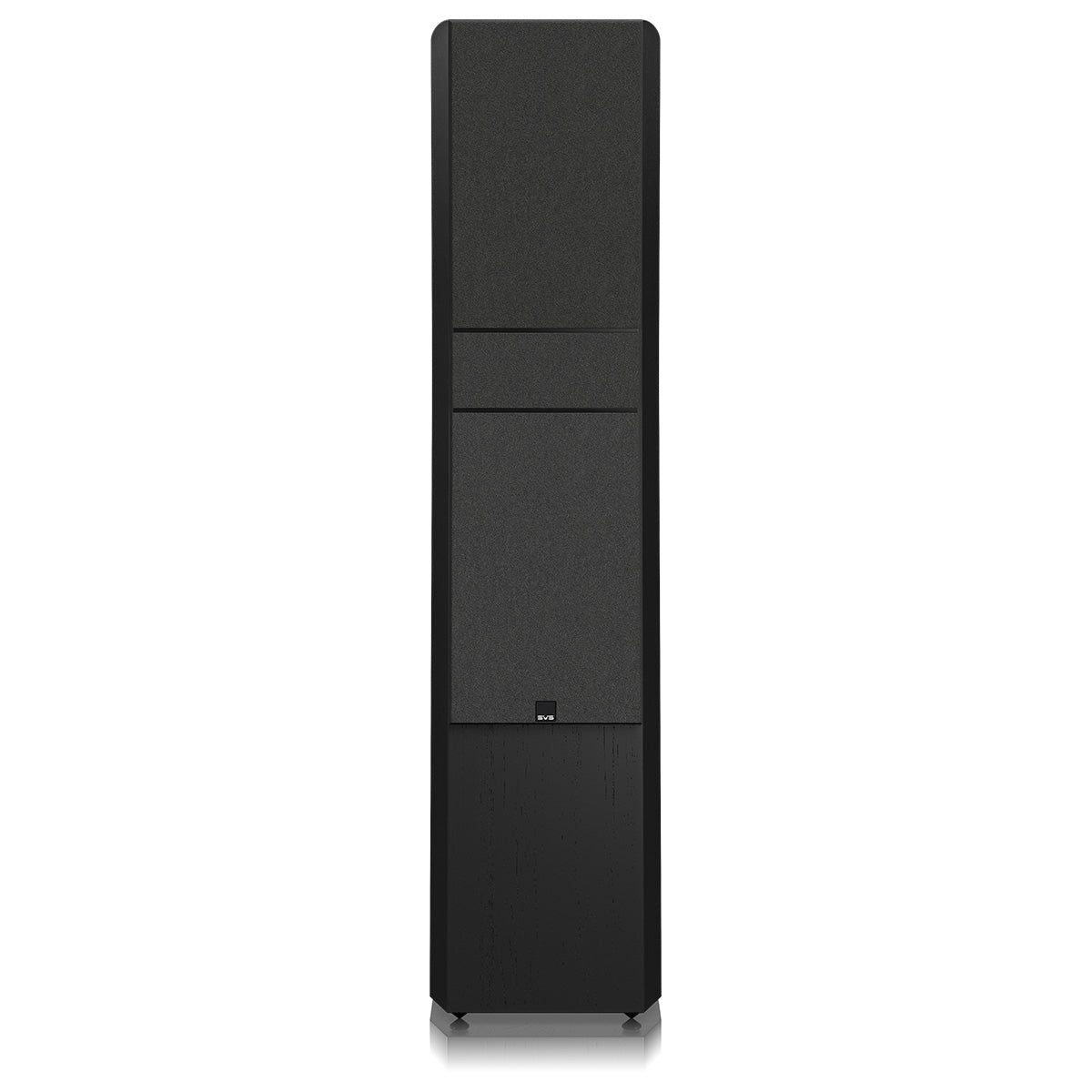 SVS Ultra Evolution Pinnacle Floorstanding Loudspeaker - single black oak with grille - front view