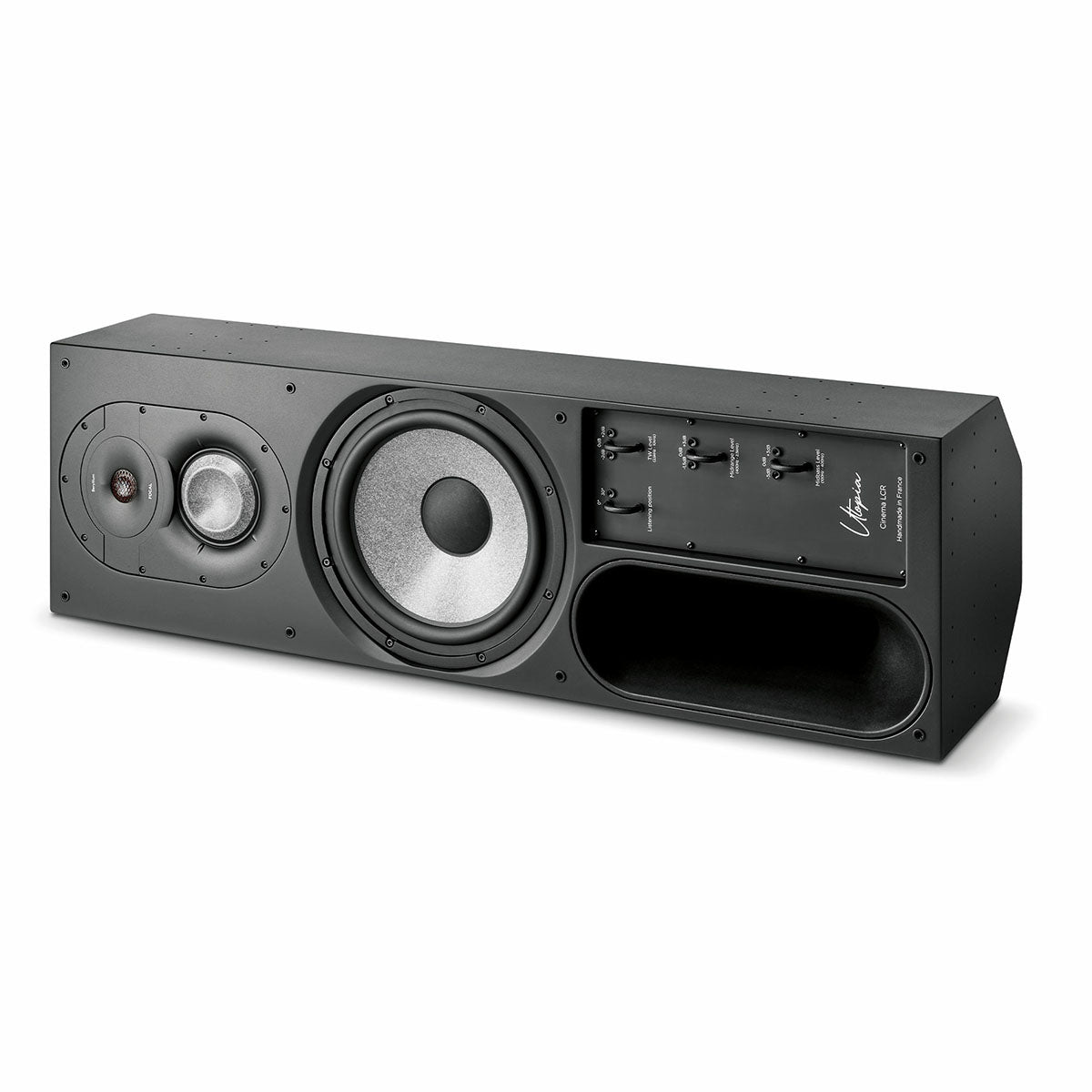 Focal Utopia Cinema LCR 3-Way Home Theater Loudspeaker horizontal orientation angled left without grille