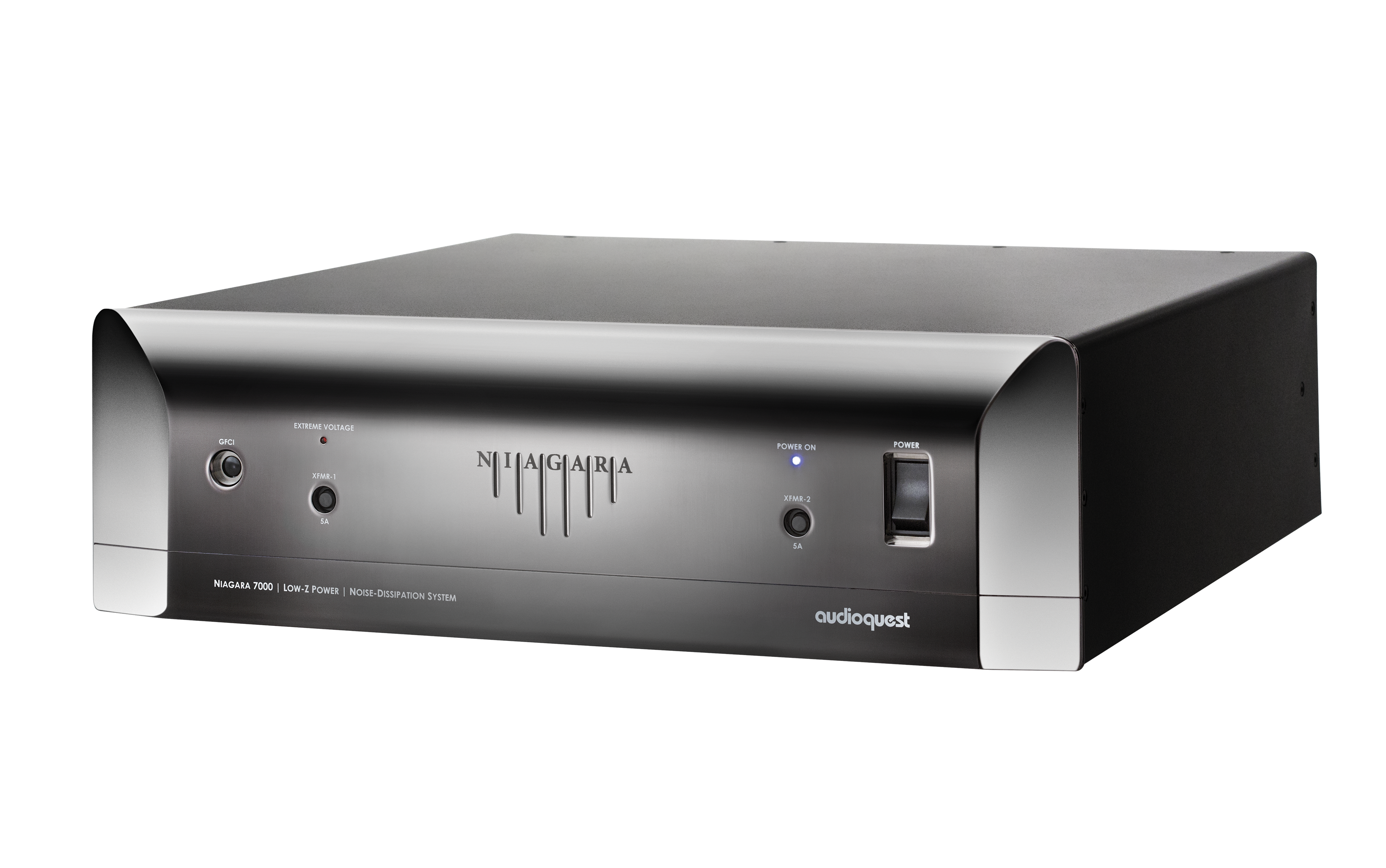 AudioQuest Niagara 7000 12-Outlet Power Conditioner w/ Linear Noise-Dissipation & Non-Sacrificial Surge Protection - front view