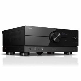 Yamaha Aventage RX-A2A A/V Home Theater Receiver, Black, front angle