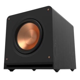 Klipsch RP-1400SW 14" Powered Subwoofer - Ebony - angled front right view without grille