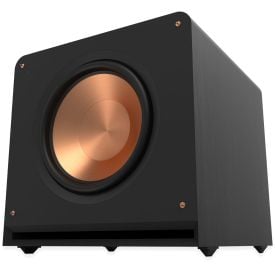 Klipsch RP-1600SW 16" Powered Subwoofer - Ebony - angled front right view without grille