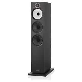 Bowers & Wilkins 603 S3 Floorstanding Speaker at an angle in Black - no grille