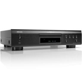 Front view of the black Denon DCD-900NE CD Player at a right angle