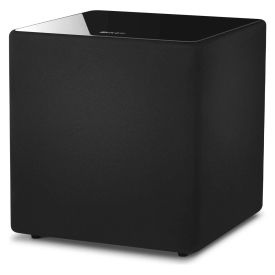 KEF KUBE12b 12-inch Bass Driver Active Subwoofer - Gloss Black - Each - angled front view