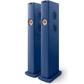 KEF LS60 Wireless Music System - Royal Blue - Pair - front view