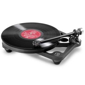 Rega Planar 8 Turntable black angled front right view