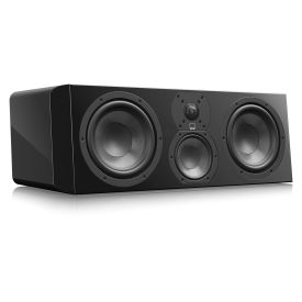 SVS Ultra Evolution Center Channel Loudspeaker - single piano black without grille - angled front view