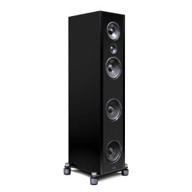 PSB Synchrony T600 Premium Tower Speaker - Black - single angled front view