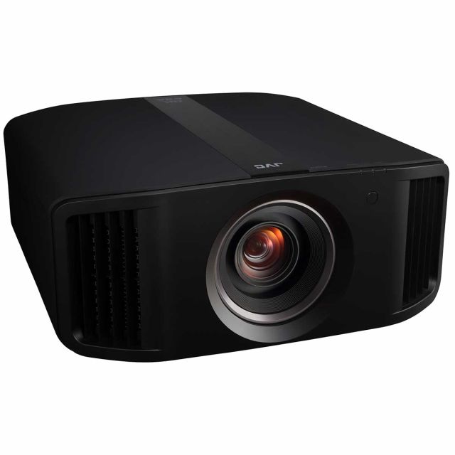 JVC DLA-NZ8 8K Laser Projector, Black, front top right angle